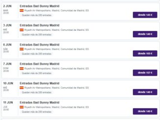 Venta de entradas para los conciertos de Bad Bunny en Madrid